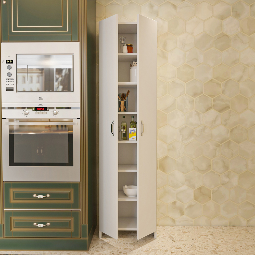 Decorotika Atlantis 2 Door White Cabinet Image 6