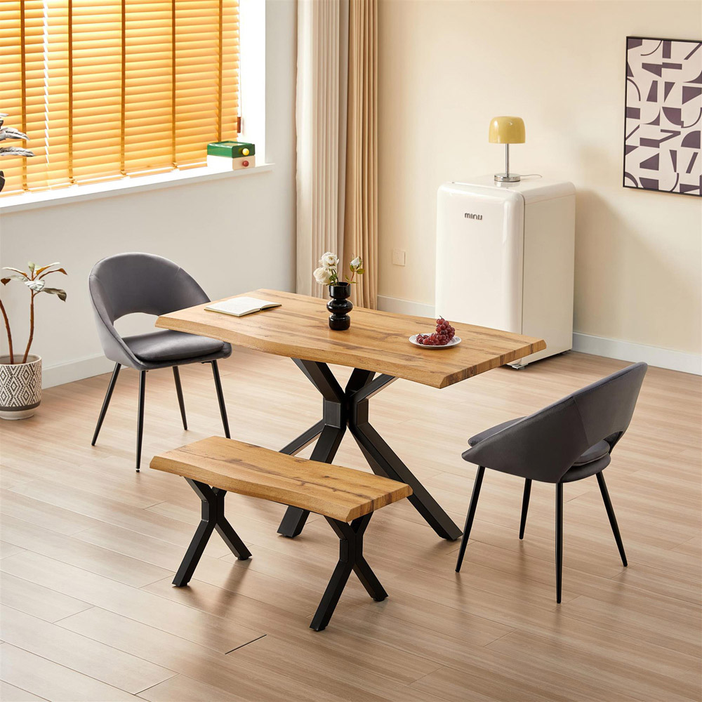 Kosy Koala 4 Seater Wooden Dining Set Grey Image 7