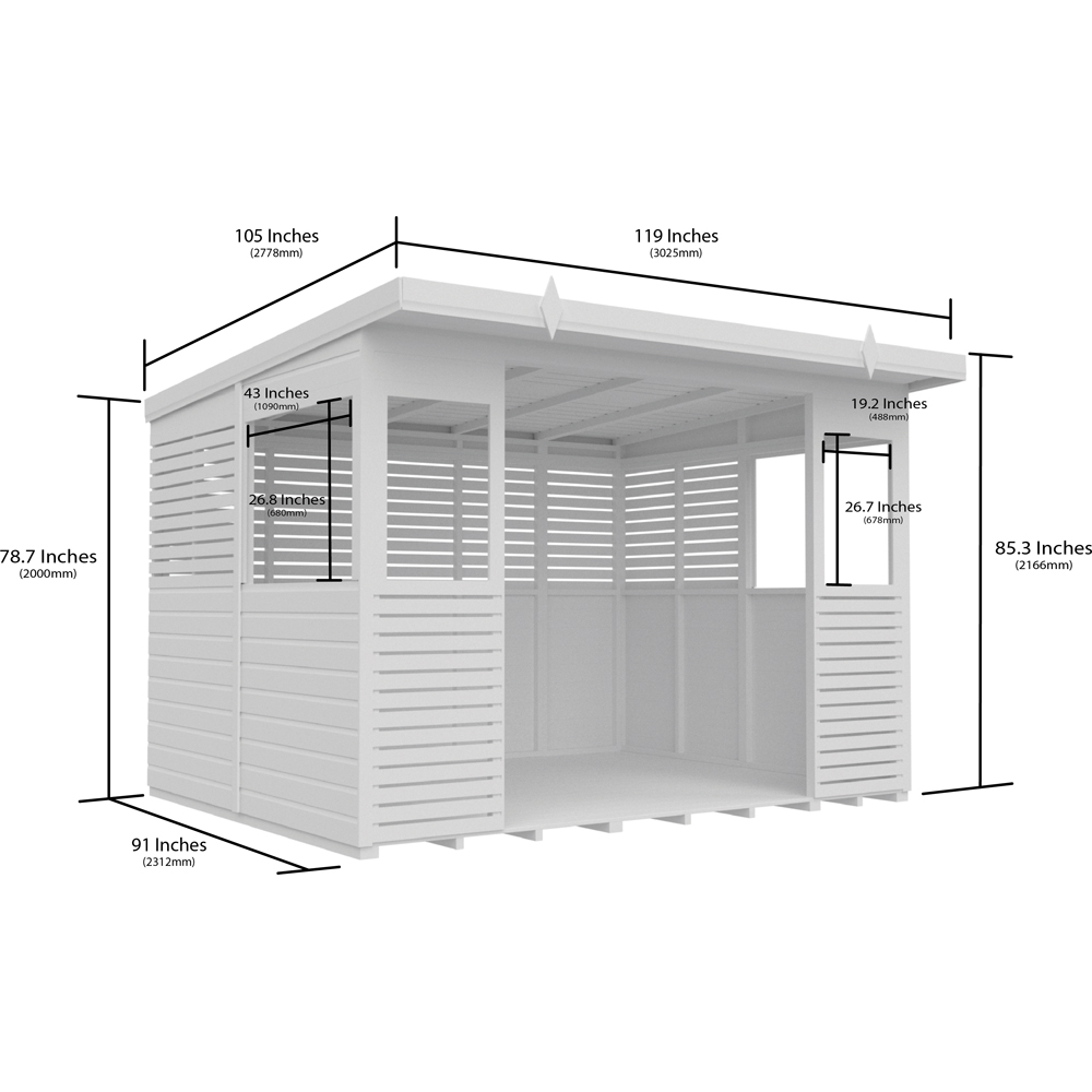 DIY Sheds 10 x 8ft Pressure Treated Tongue and Groove Timber Outdoor Kitchen Shelter Image 9