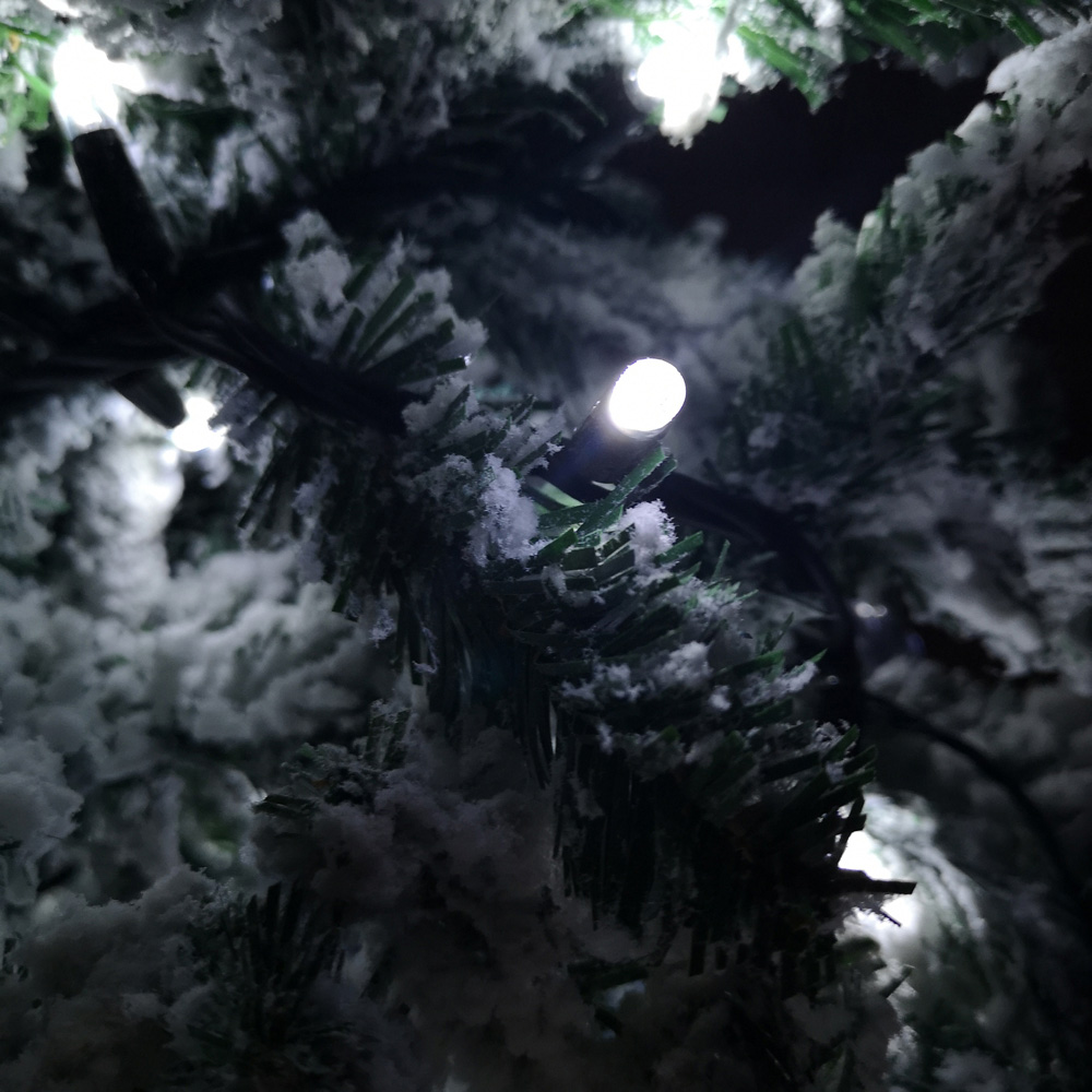 Premier 100 Cool White LED Static Black Cable String Light 8m Image 5