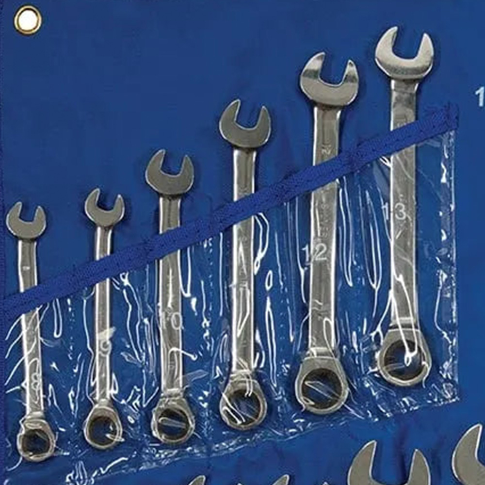 Silverline 14 Piece 8 to 24mm Fixed Head Ratchet Spanner Set Image 2