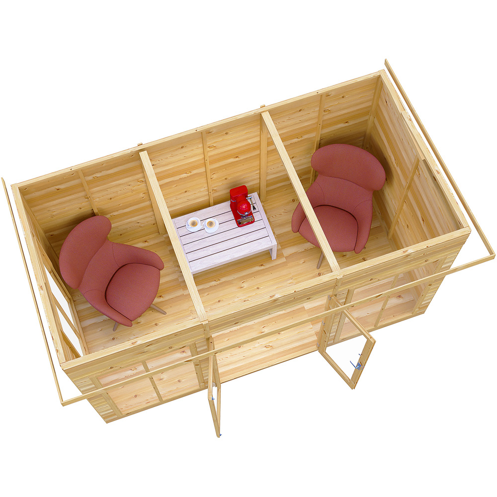 Shire Lela 12 x 6ft Double Door Summerhouse Image 3