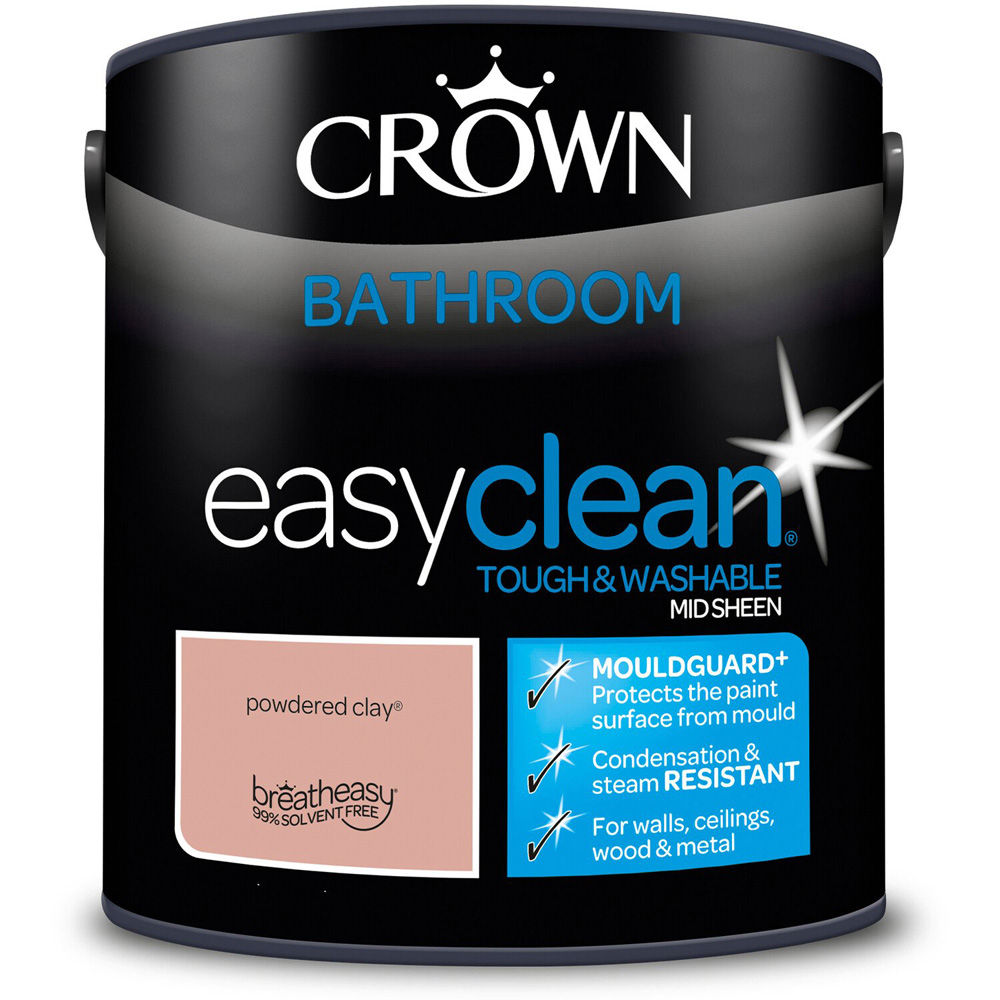 Crown Easyclean Bathroom Paint - Powdered Clay Image 2