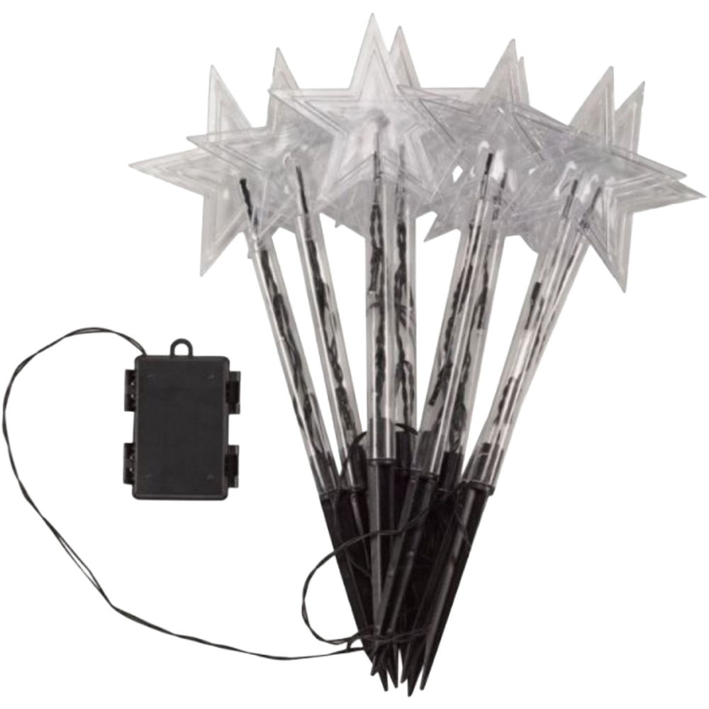 Samuel Alexander Warm White LED Star Garden Stick Light 8 Pack Image 2