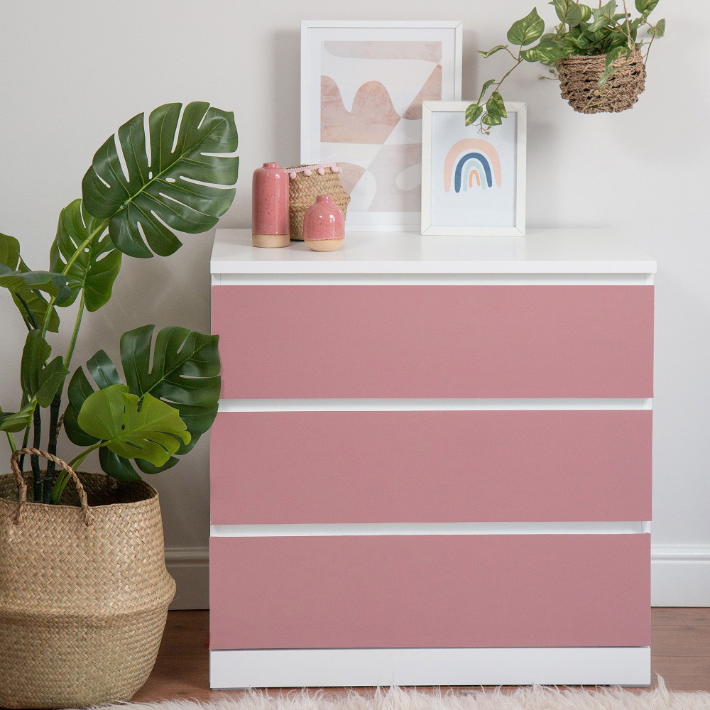 d-c-fix Matt Ash Rose Pink Sticky Back Plastic Vinyl Wrap Film 67.5cm x 2m 3 Pack Image 4