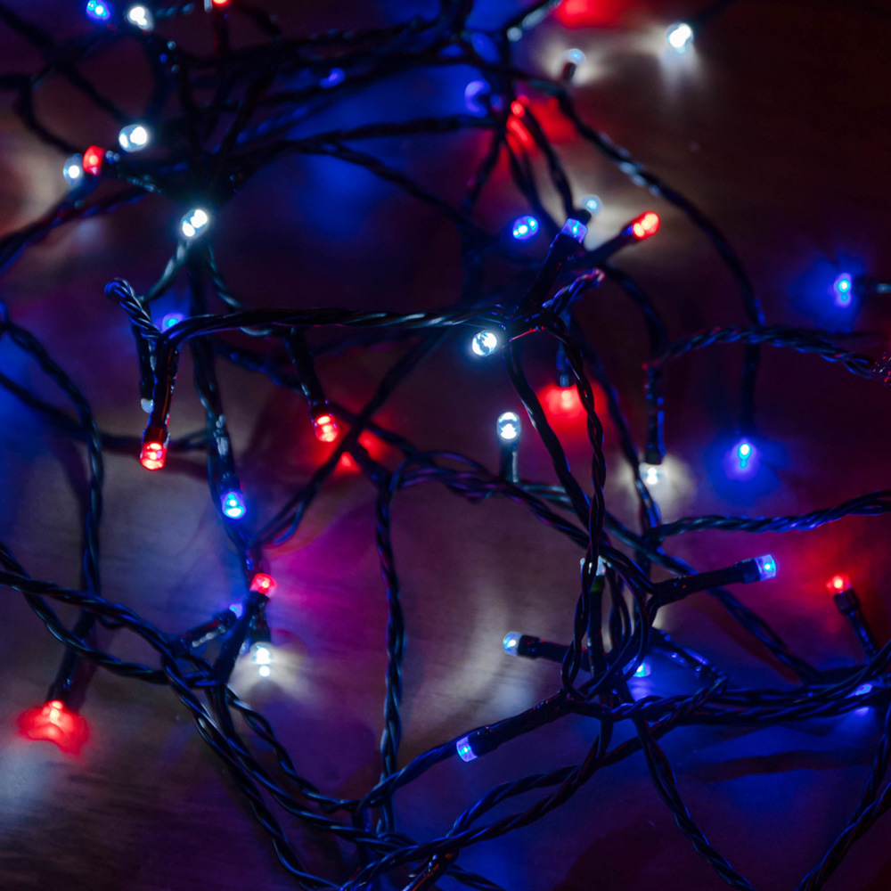Samuel Alexander SupaBrights 720 Blue Red and White LED Multi-Function String Light 58m Image 1