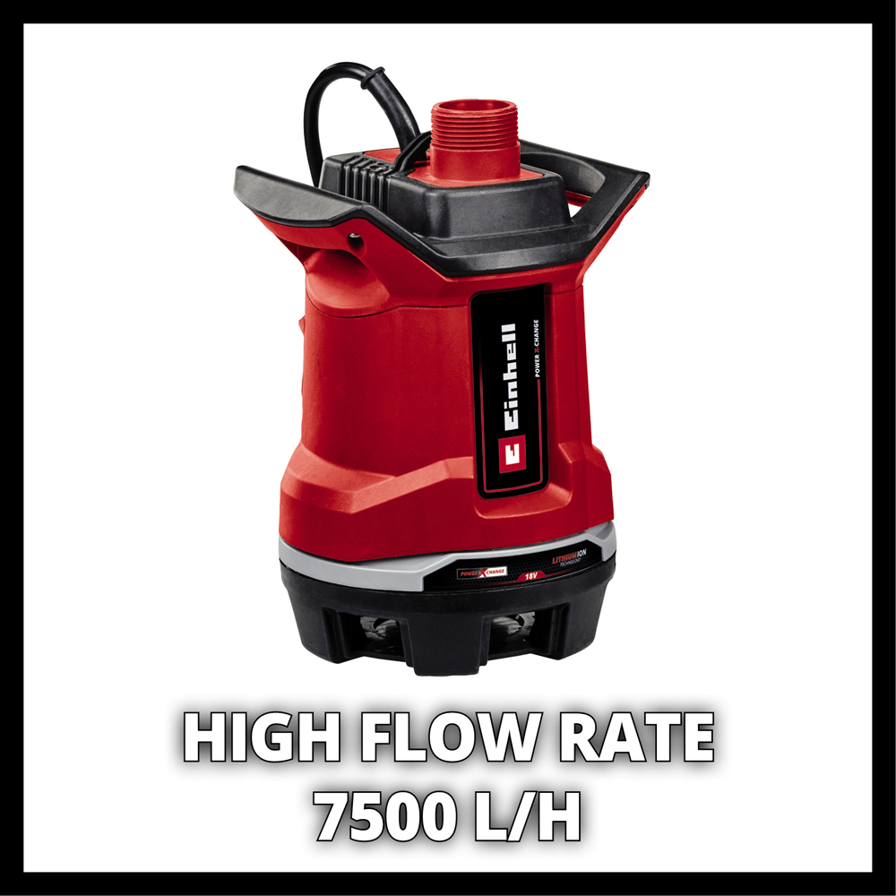 Einhell Power X-Change GE-DP 18/25 Li-Solo Cordless Dirty Water Pump Image 3
