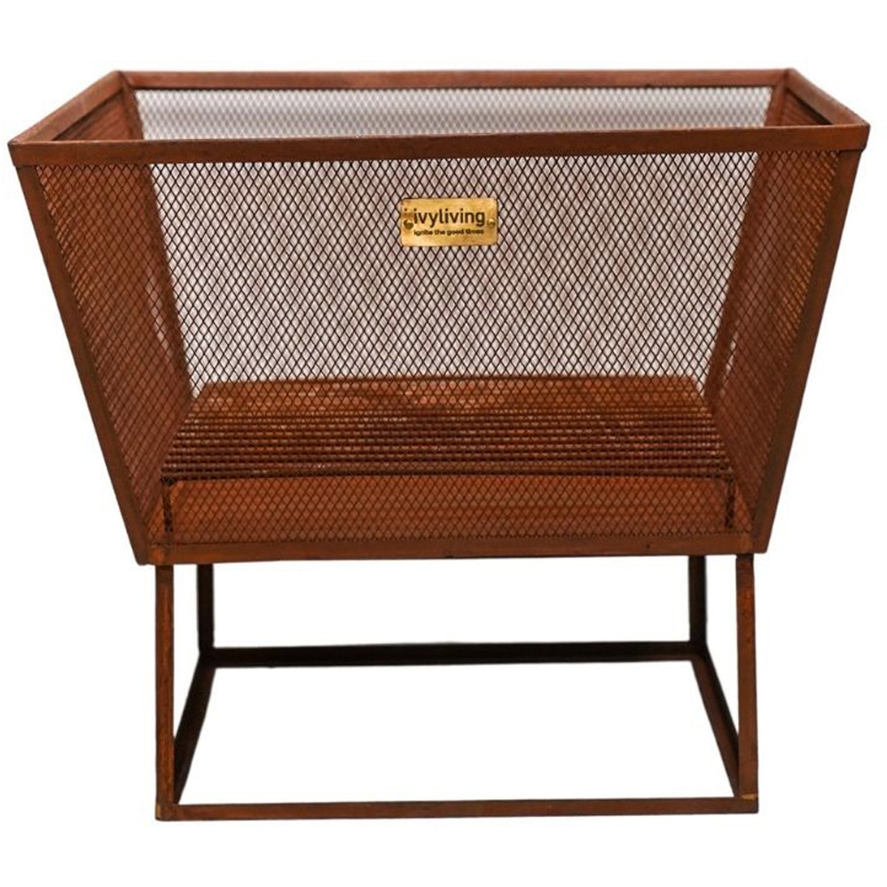Ivyline Norfolk Rust Iron Outdoor Fire Pit 44.5 x 52cm Image 2