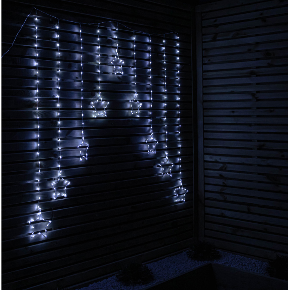 Samuel Alexander FlexiBrights 258 White LED Star Clear Cable Curtain Light 1.2 x 1.2m Image 8