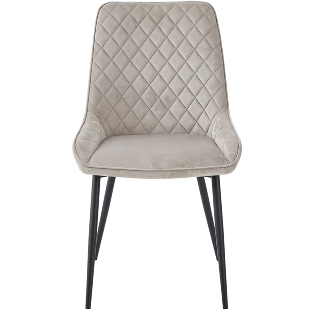 Baumhaus Signature Set of 2 Mink Velvet Dining Chair Image 4