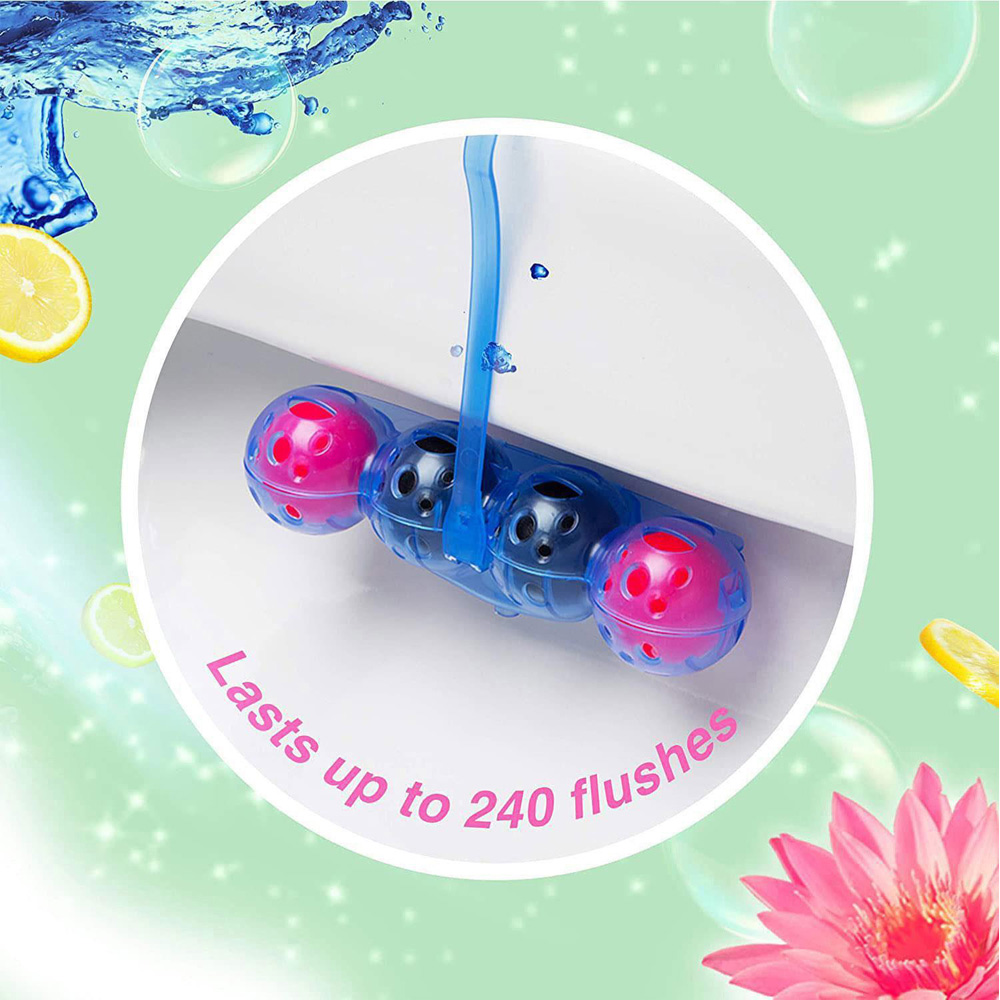 Bloo Power Active Fresh Flowers Anti Limescale Effect Toilet Rim Block 50g 10 Pack Image 5