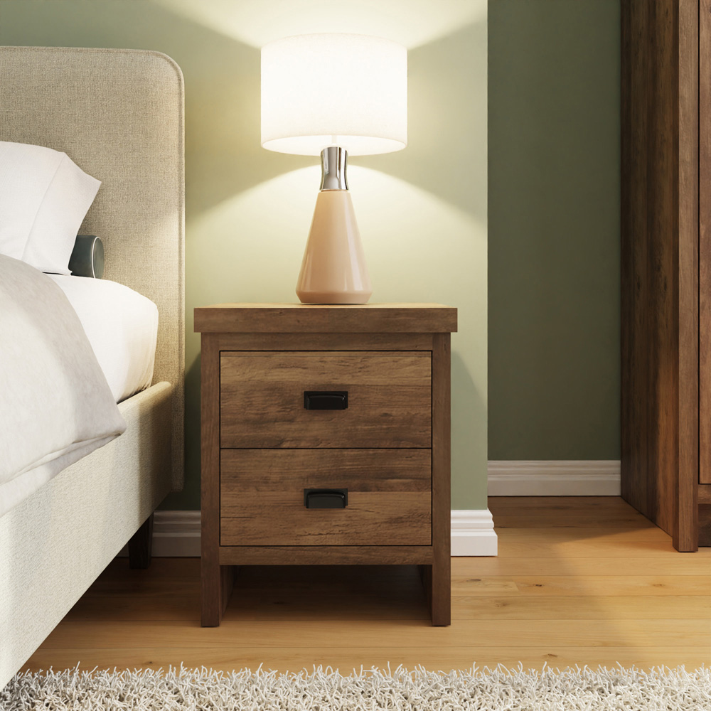 GFW Boston Knotty Oak 4 Piece Bedroom Furniture Set Image 6