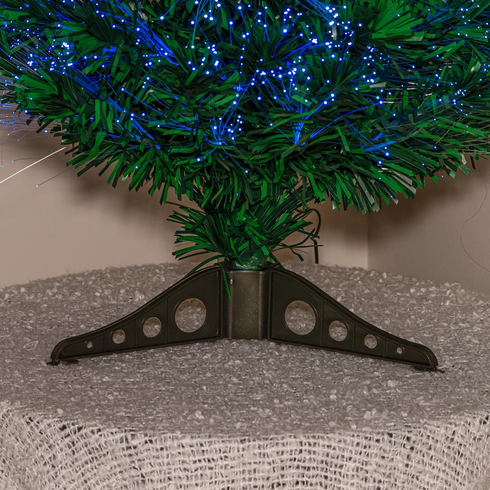 The Christmas Centre Warm White LED Green Pin Prick Fibre Optic Artificial Xmas Tree 3ft Image 5