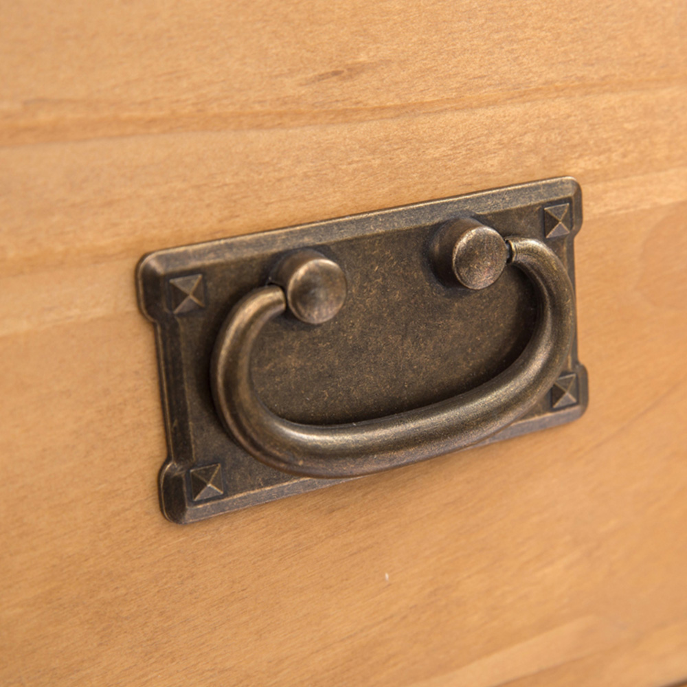 Cabinet Bits Lucca 5 Drawer Brown Brass Drop Handle Chest of Drawers Image 7