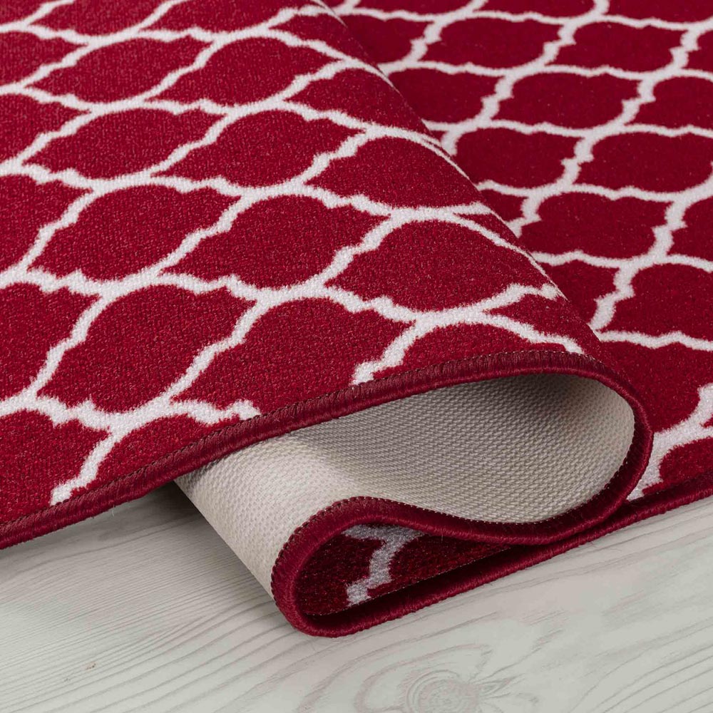 Desire Rugs Havana Red Trellis Anti Slip Door Mat 300 x 80cm Image 3