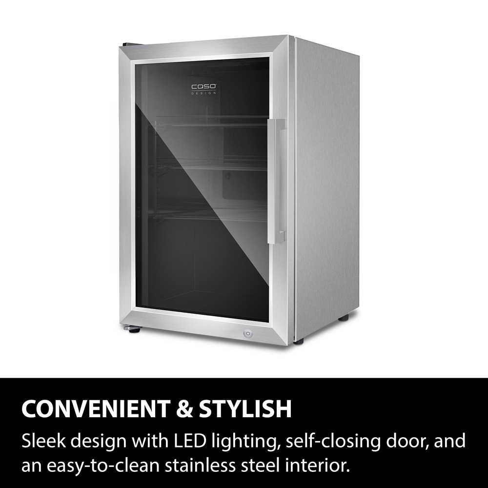 CASO Design 701 Stainless Steel BBQ Wine Cooler with Left Hinge 63L Image 7