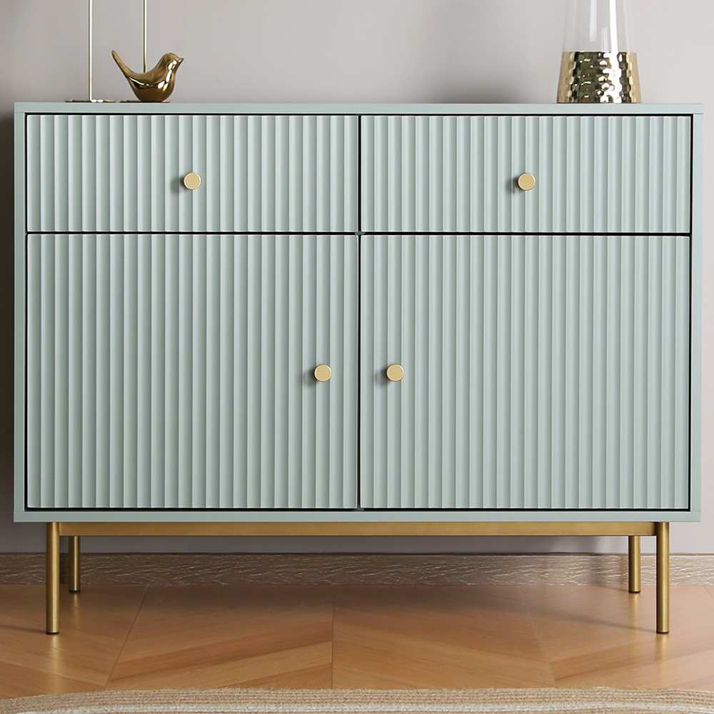 Devon 2 Door 2 Drawer Sage Cabinet Image 1