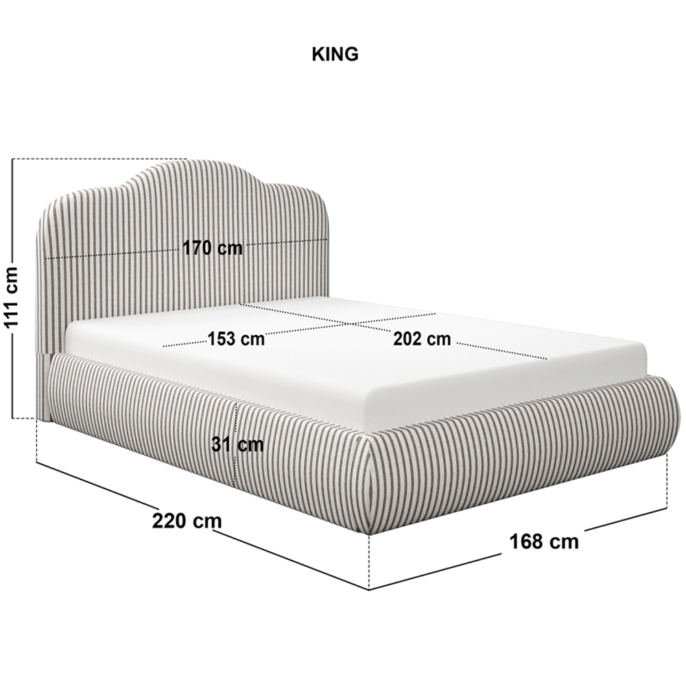 Solace+Co Skylynn Cloud Double Cream and Brown Lift-Up Ottoman Bed Image 8
