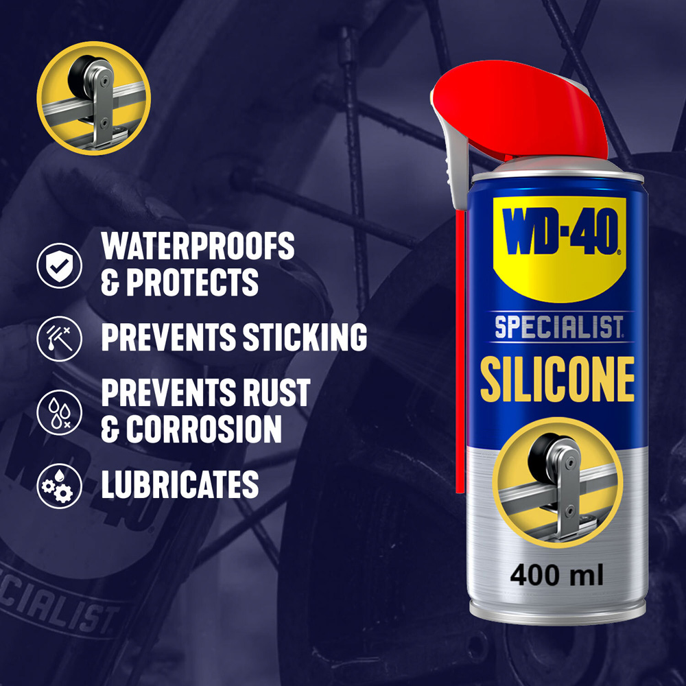 WD-40 Multi-Use Lubricant 450ml with Specialist Silicone 400ml Image 5