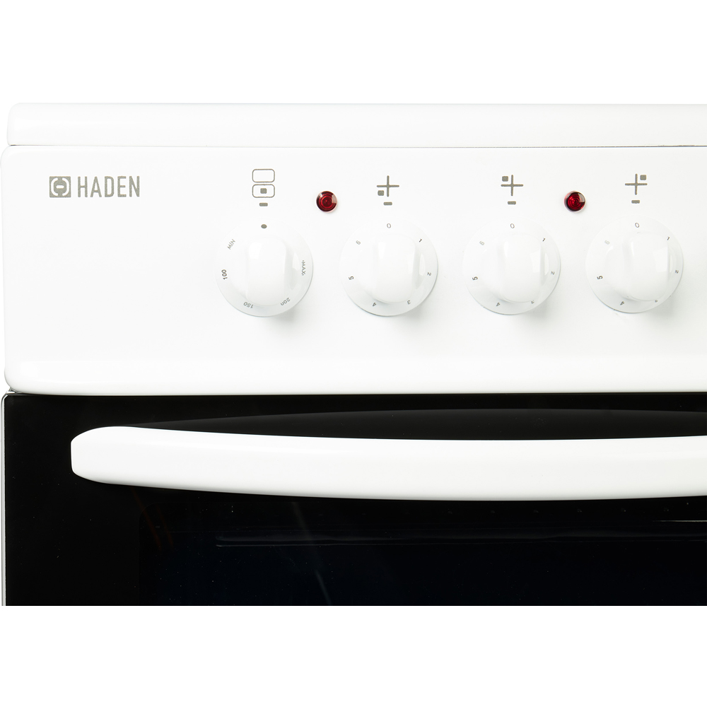 Haden HE50DOMW White Ceramic 23 and 51L Double Oven Electric Cooker 50cm Image 7