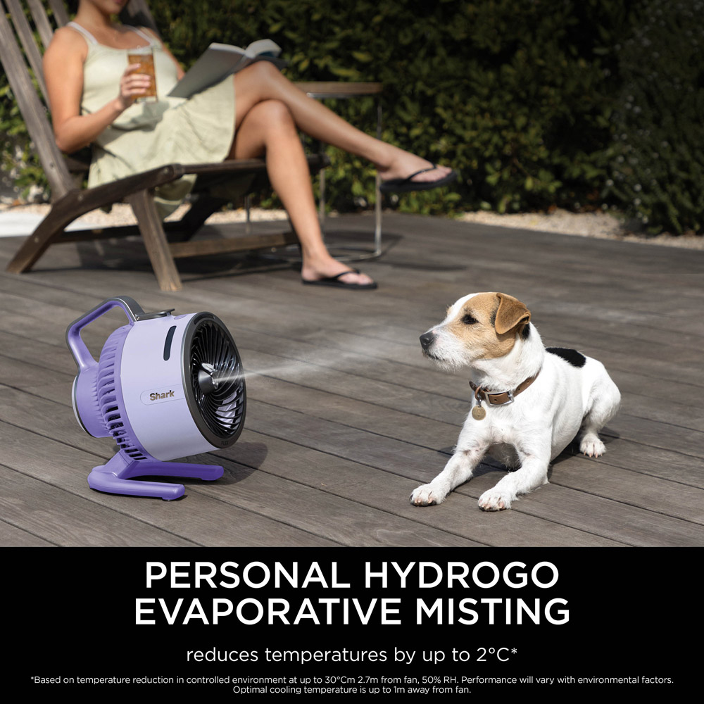 Shark FlexBreeze HydroGo Lavender Cordless Fan Image 5