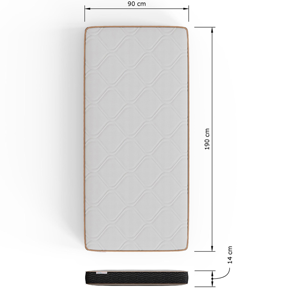 GFW Single Black Faux Leather End Lift Ottoman Bed with Bonnell Mattress Image 9