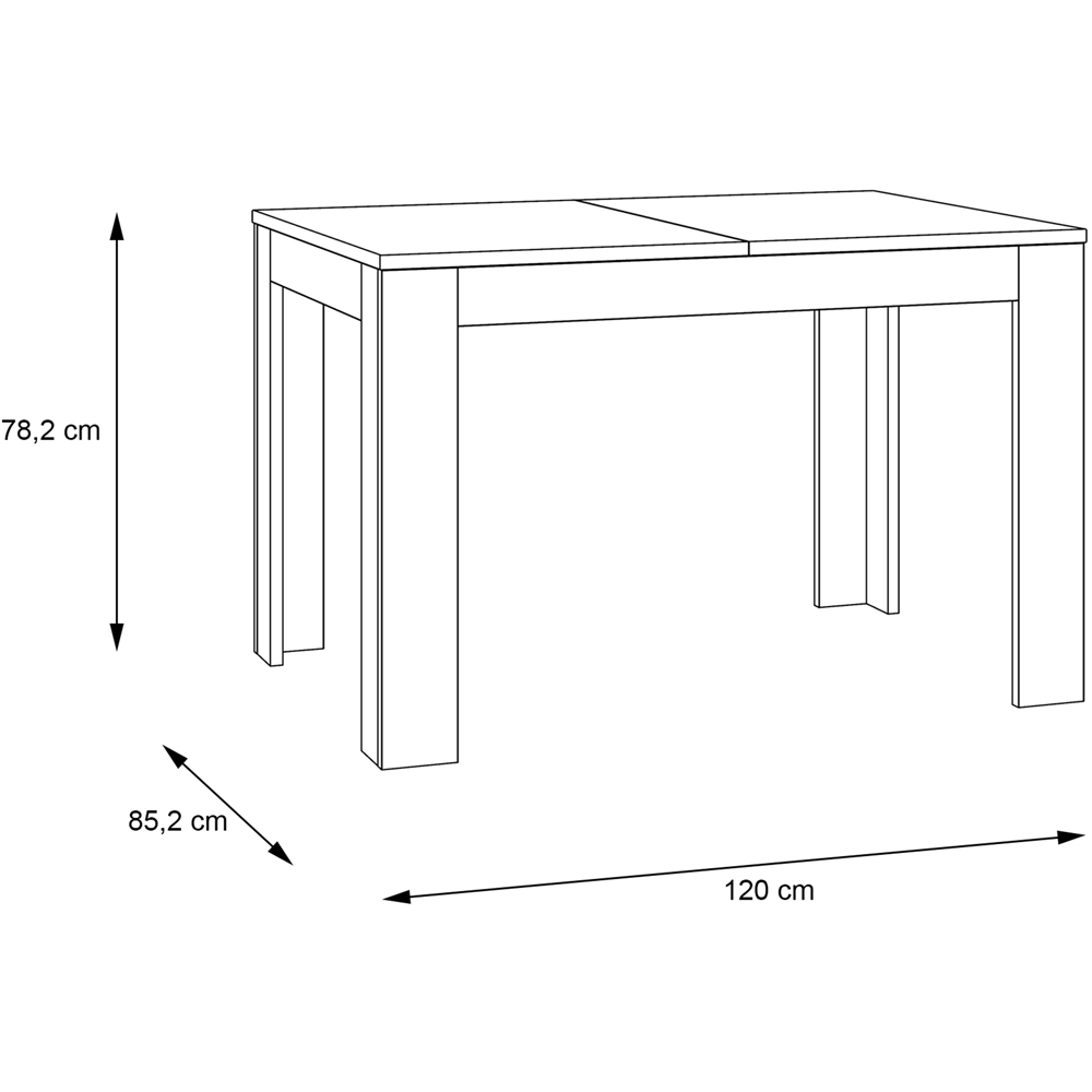 Florence Malte Brun 120cm Extending Dining Table Waterford Oak Image 7