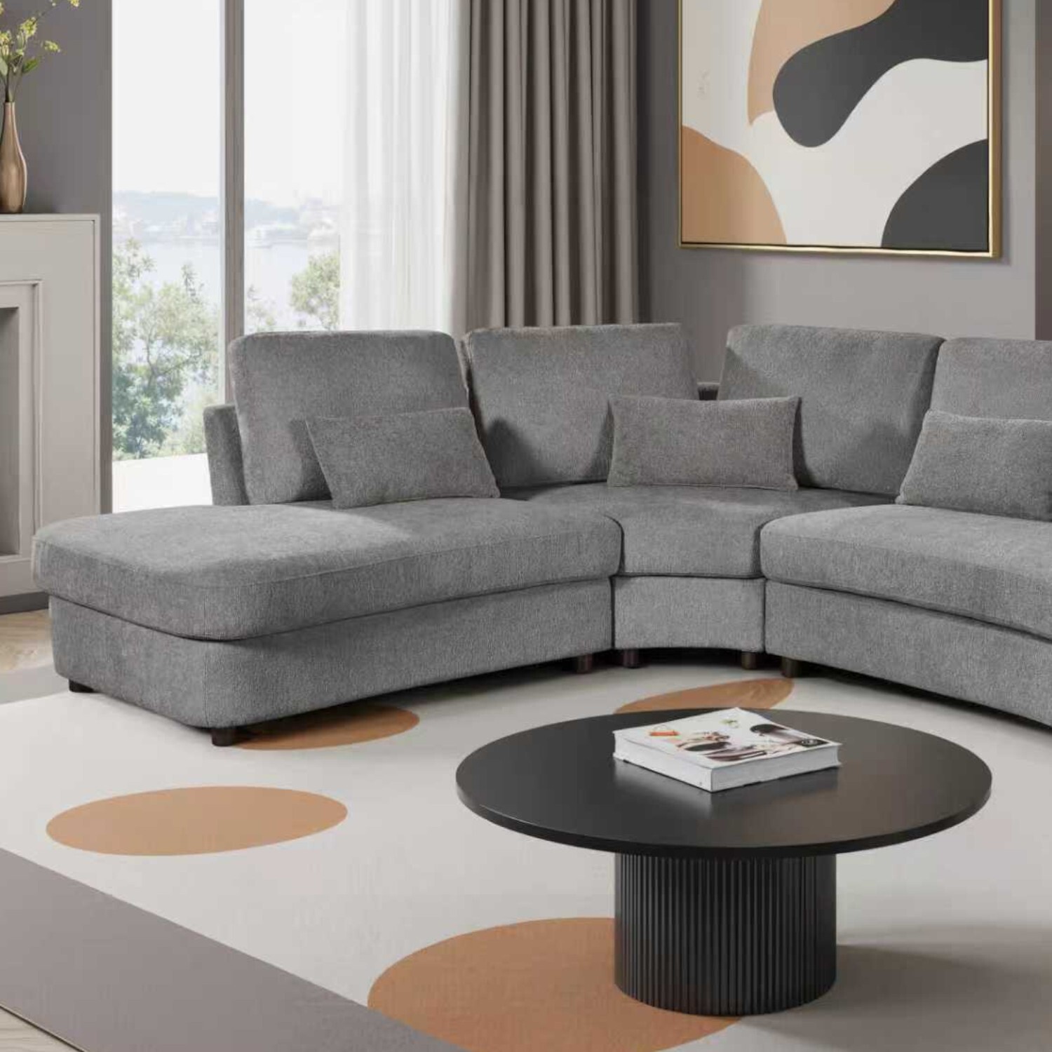 Mabel Corner Sofa Grey Image 5