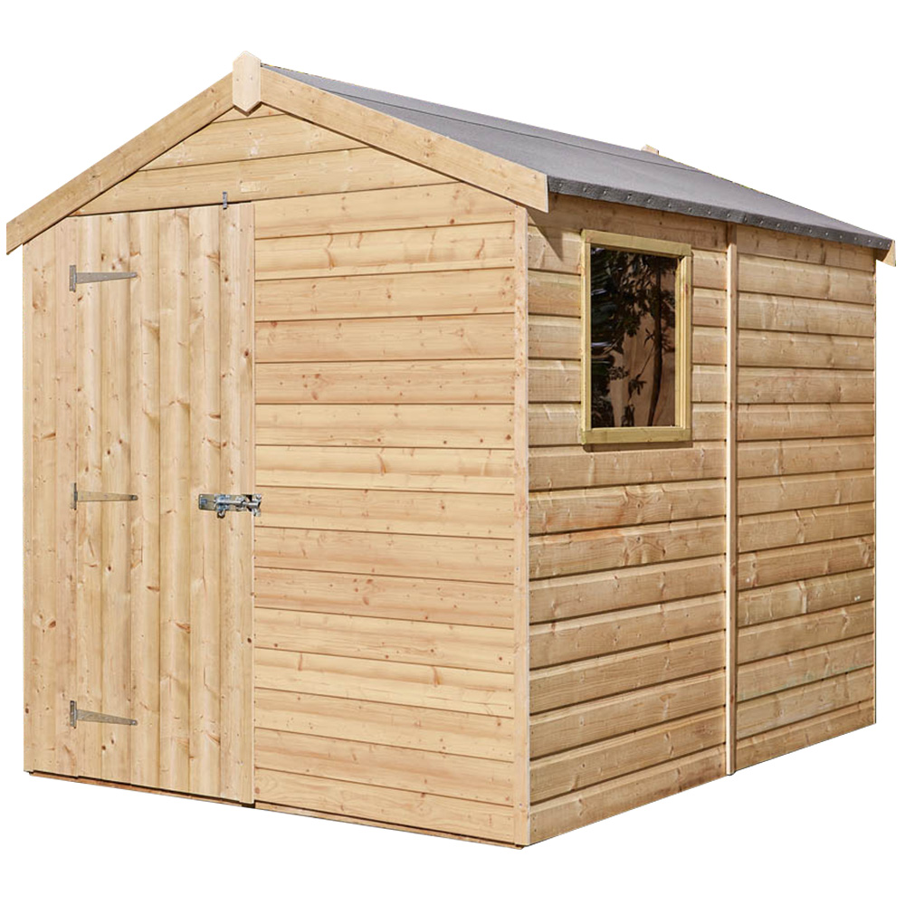 Rowlinson 8 x 6ft Shiplap Apex Shed with Window Image 1