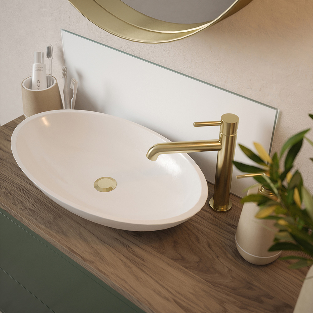 Splashback Matt White Toughened Glass Self Adhesive Bathroom Splashback 250 x 500mm Image 2