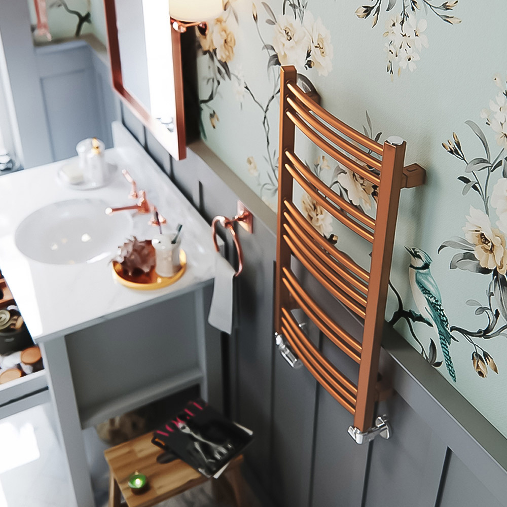 Terma Jade 921BTU True Copper Heated Towel Rail 753 x 400mm Image 7