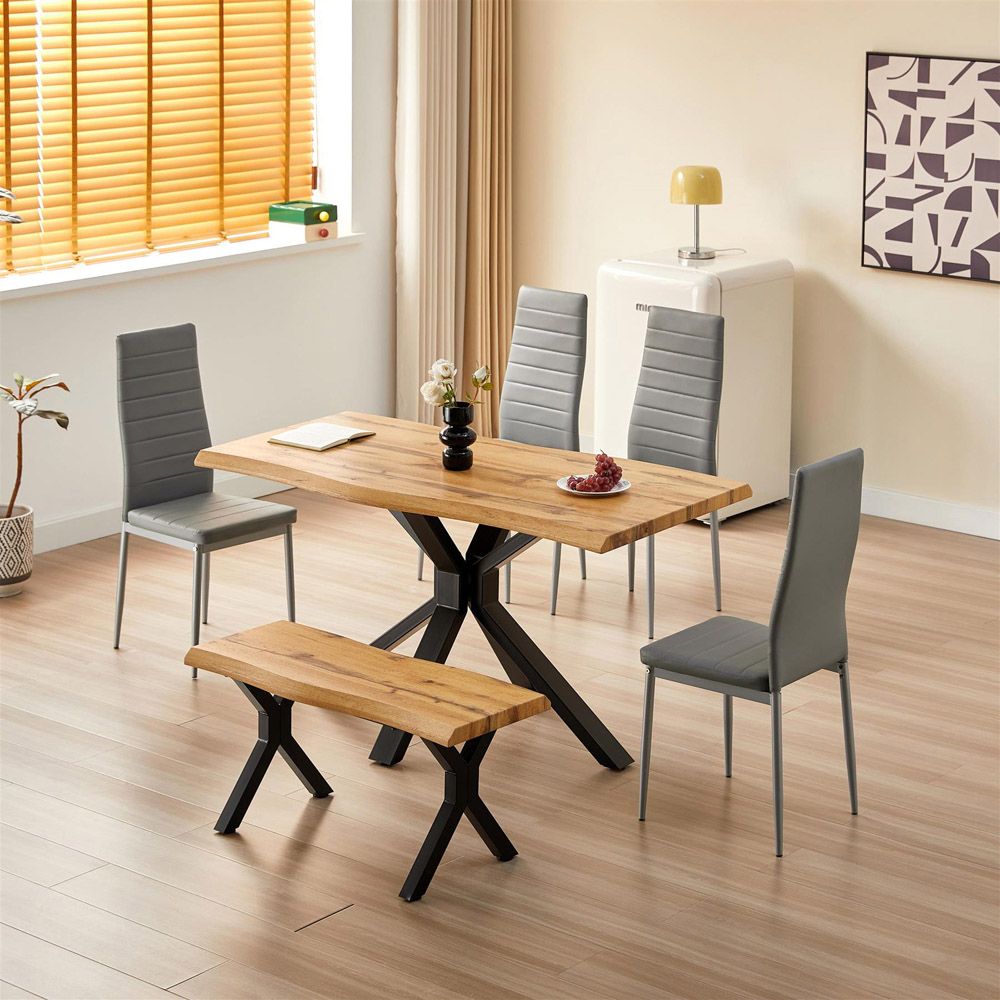 Kosy Koala 6 Seater Wooden Dining Set Grey Image 5