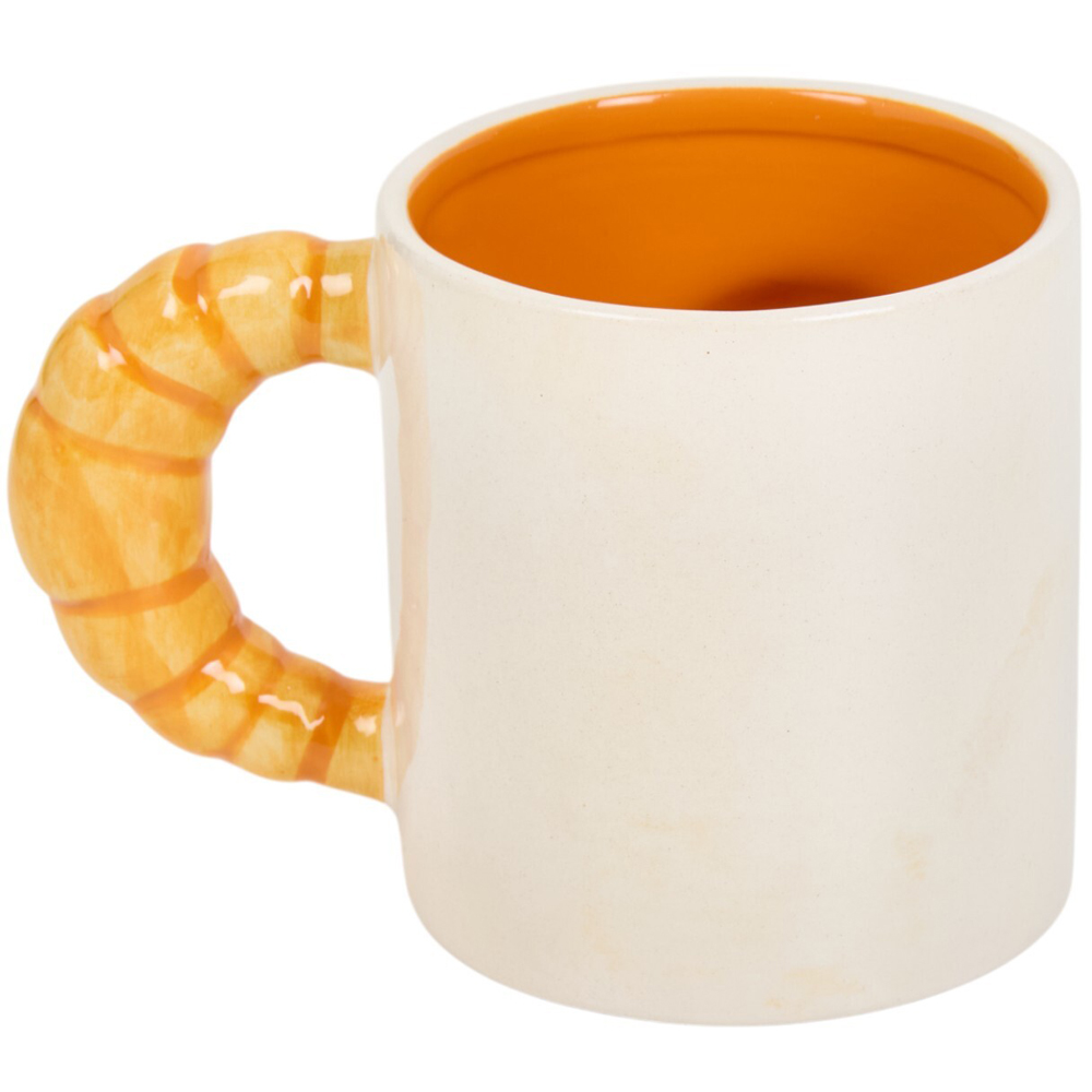 Tankard Embossed Croissant Mug - White Image 4