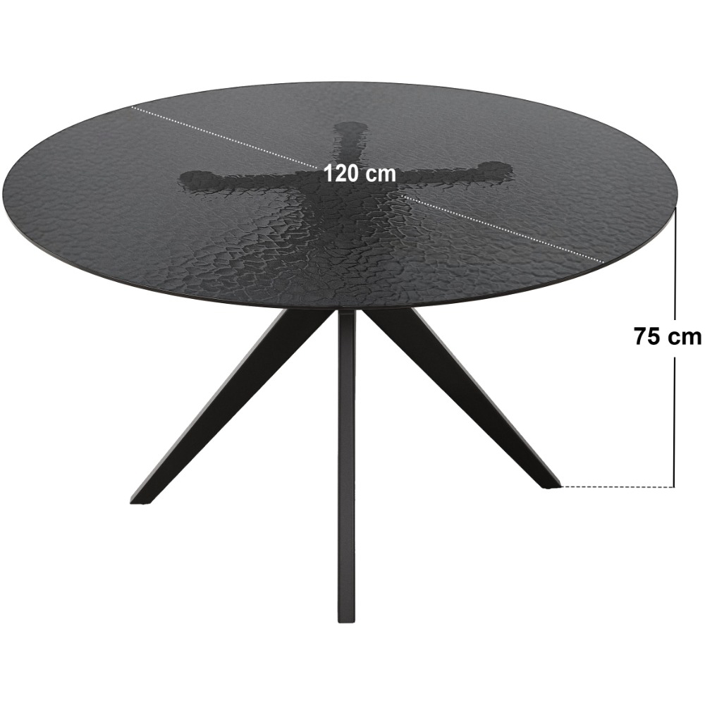 SOLACE+CO Emil Aiko 4 Seater Round Glass Dining Set Image 8