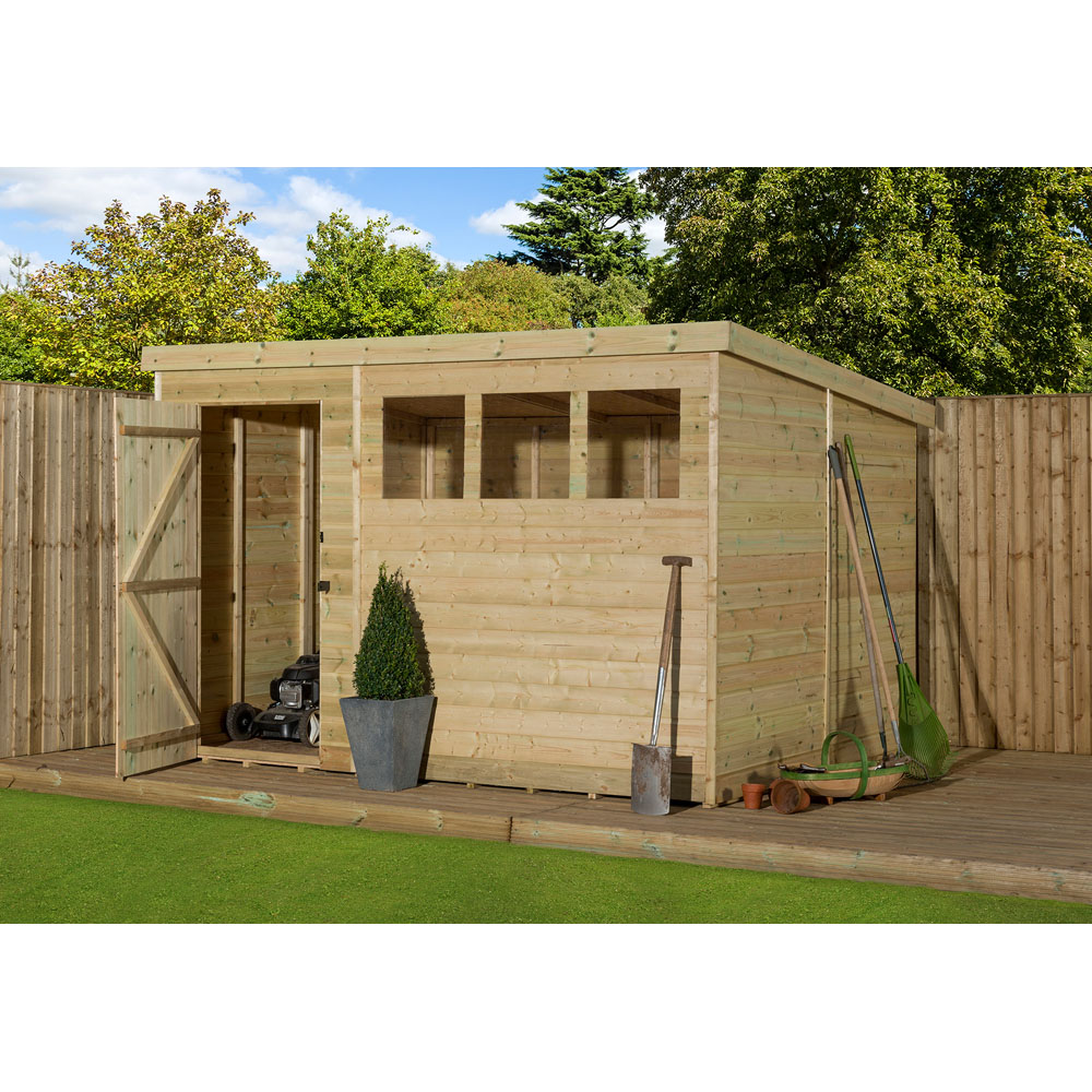 Empire Sheds 1500 10 x 8ft Tongue and Groove Wooden Pent Garden Shed Image 2