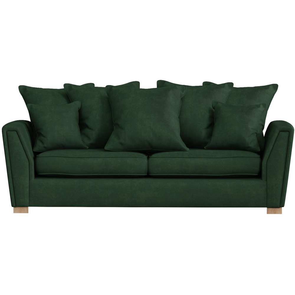 Wendleberry 5 Seater Forest Green Plush Velvet Scatter Back Sofa Set Image 2