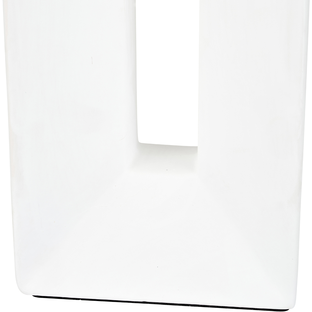 Pacific Lifestyle Block White Ceramic Tall Table Lamp Image 3