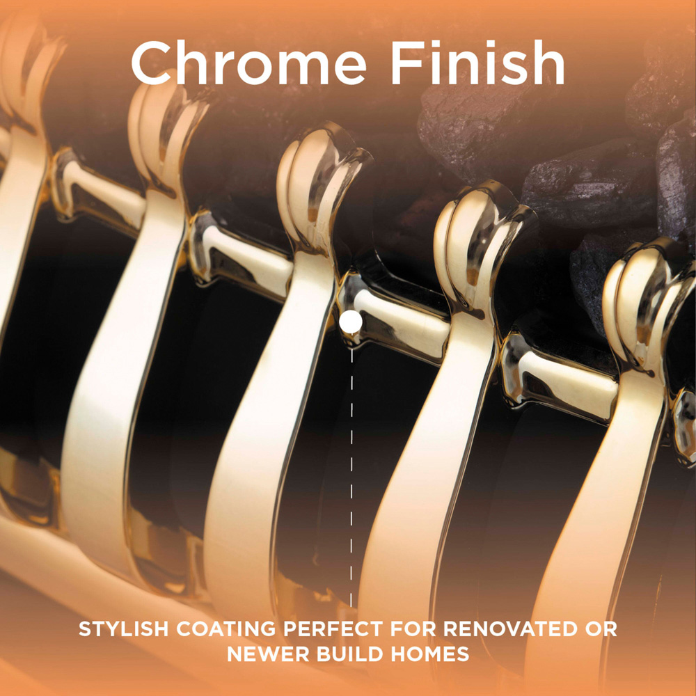 Warmlite Whitby Brass Inset Electric Fire with Realistic Flame Effect 2000W 19 inch Image 5