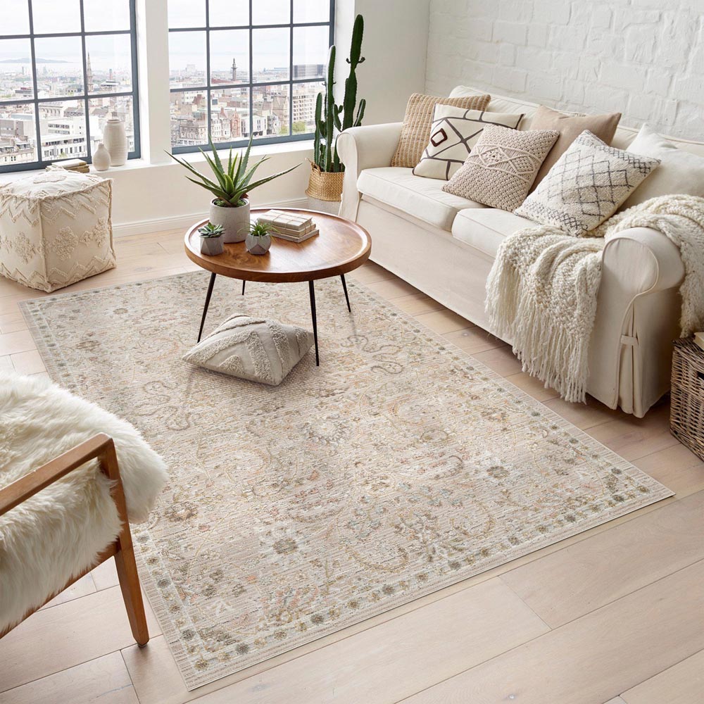 Desire Rugs Maia Beige Floral Non Slip Rug 60 x 220cm Image 5