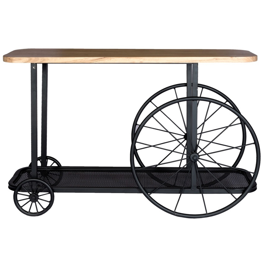 Brooklyn Clemet Single Shelf Wheel Console Table Image 3