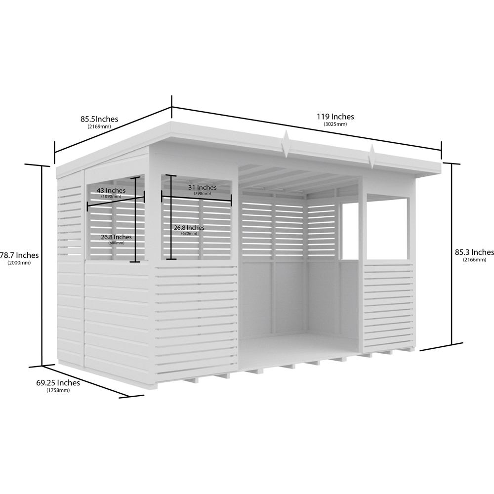 DIY Sheds 12 x 6ft Pressure Treated Tongue and Groove Timber Outdoor Kitchen Shelter Image 9