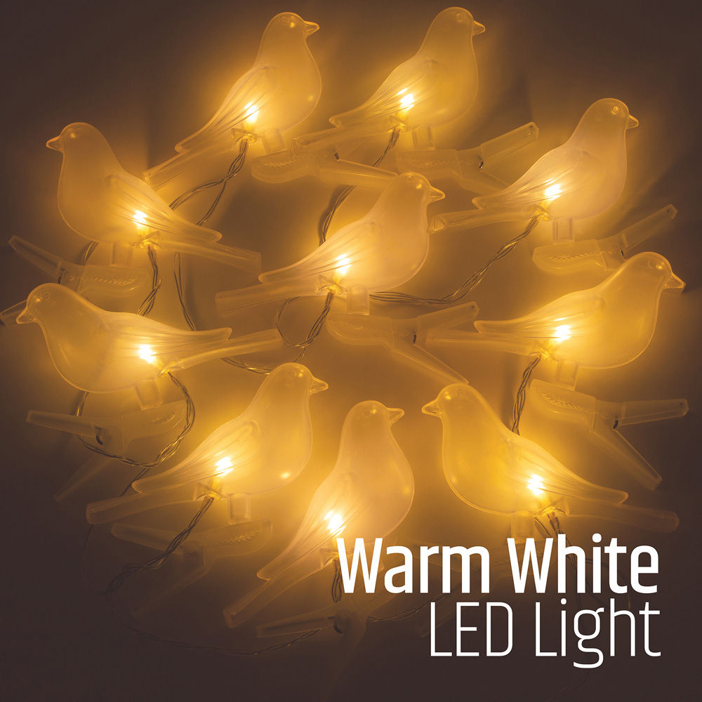 Gardenkraft Solar Acrylic Birds String Lights 10 Pack Image 6
