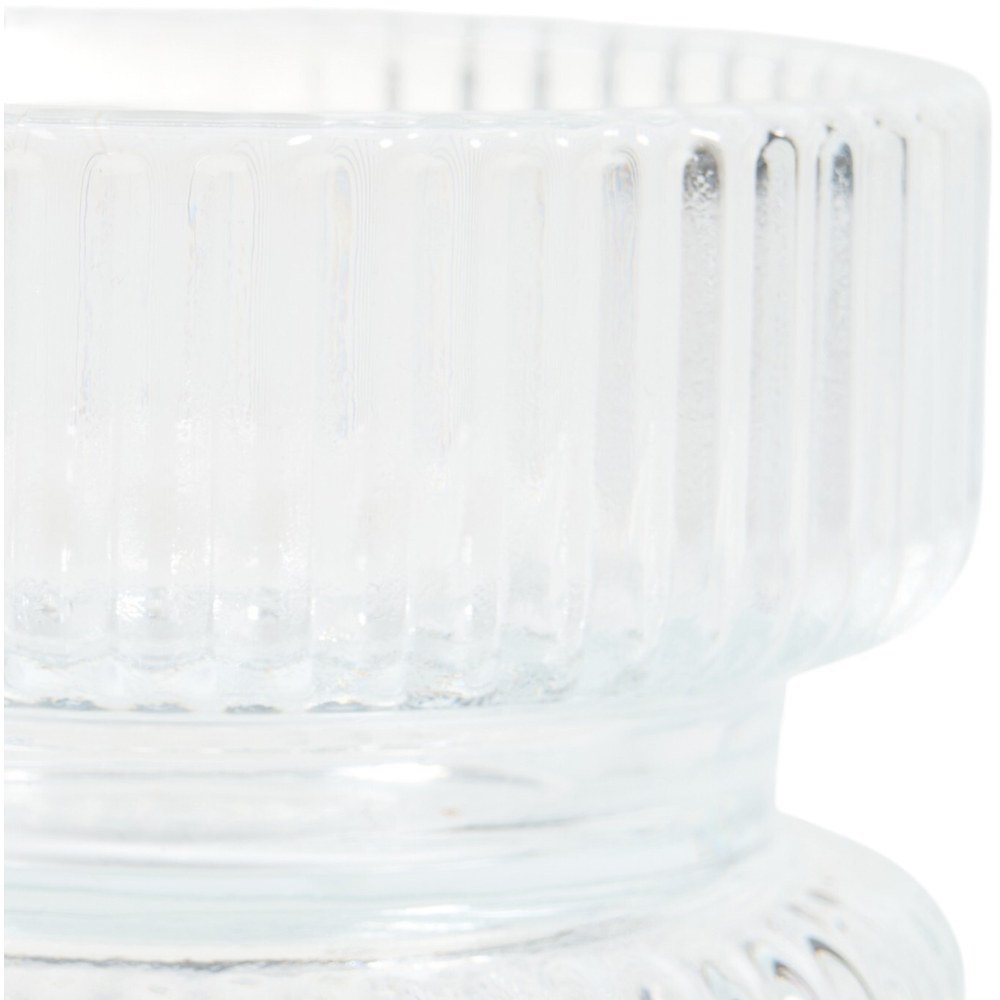 Ribbed Pillar Candle Holder Image 4
