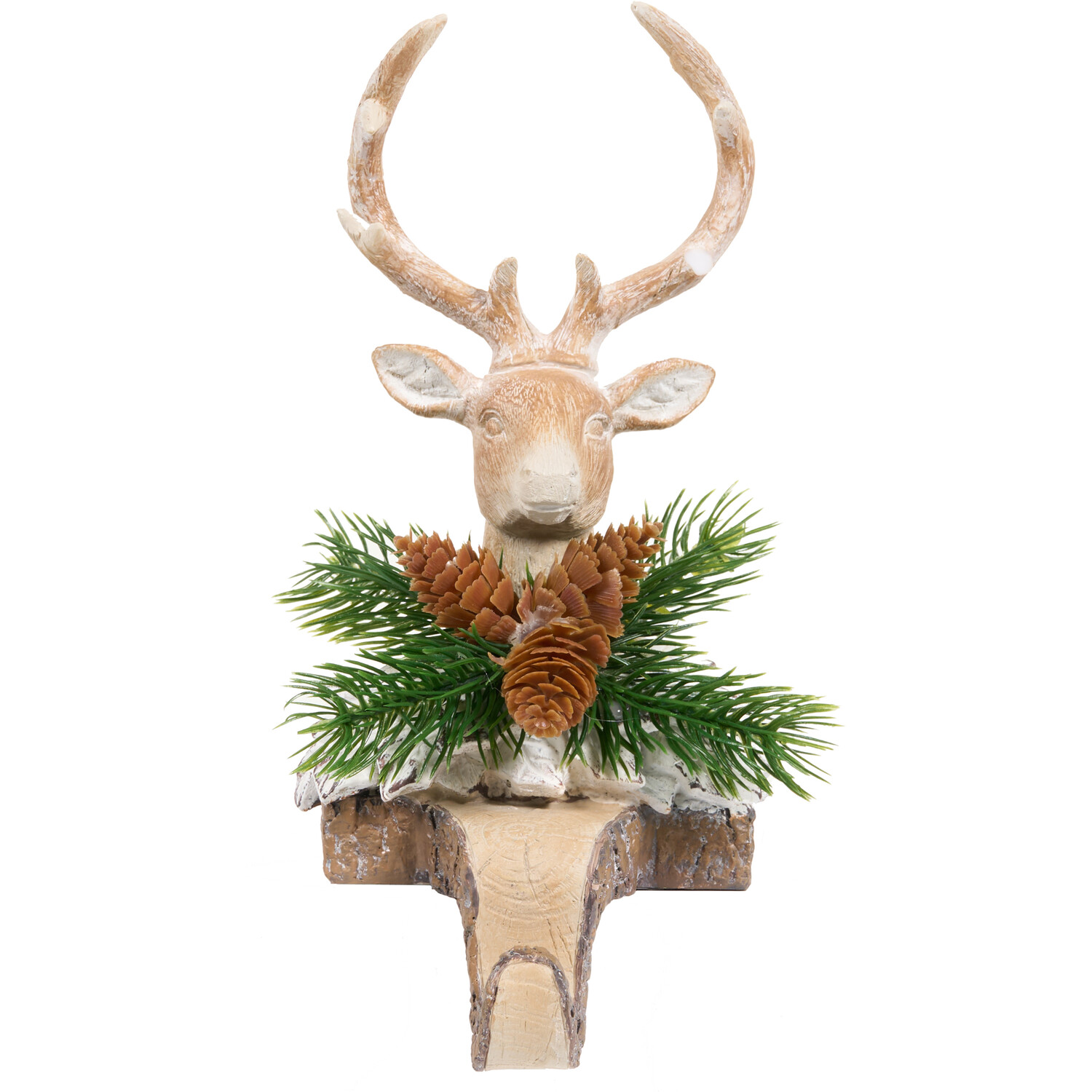 Rustic Stag Stocking Holder Brown Image 1