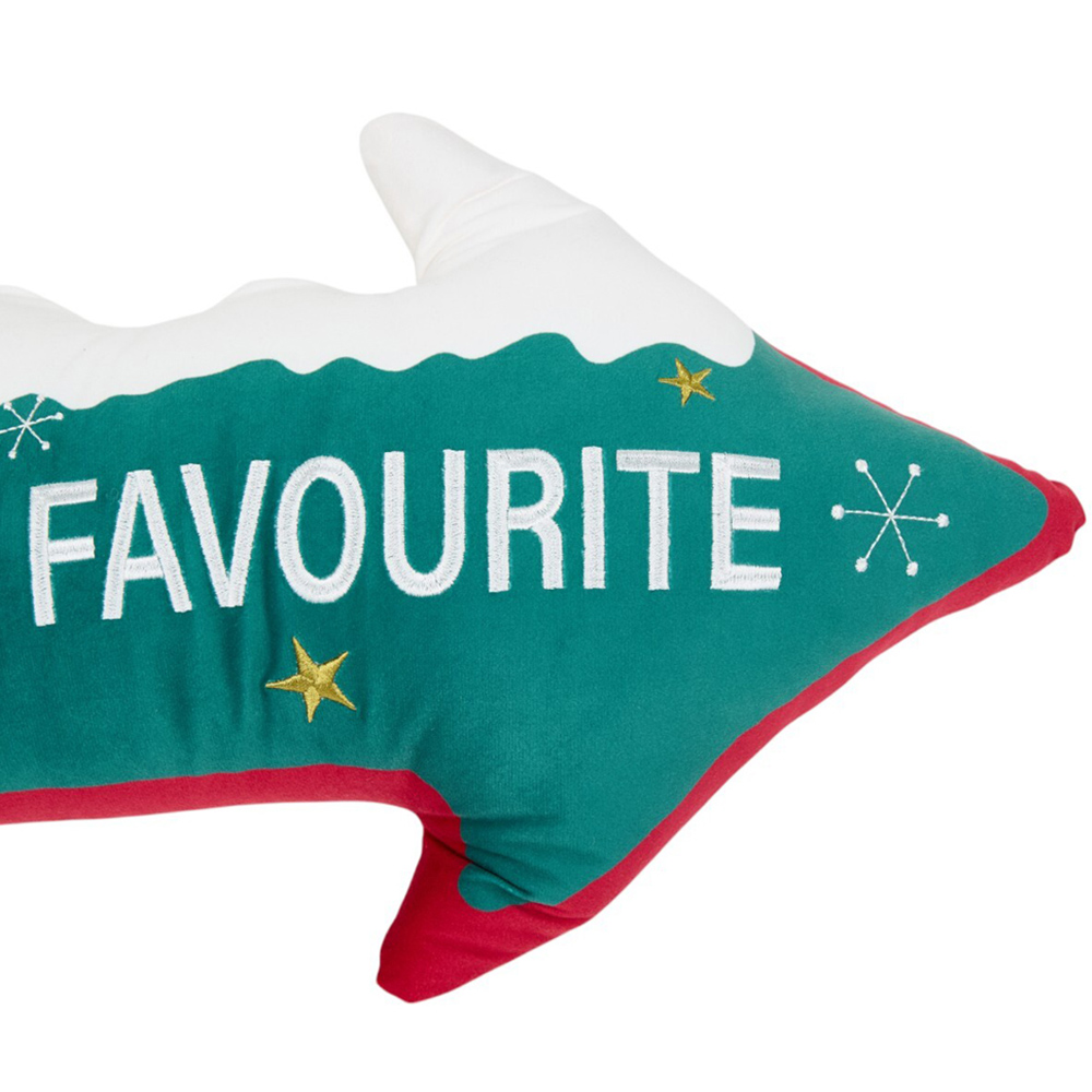 Santa's Favourite Cushion - Green Image 3