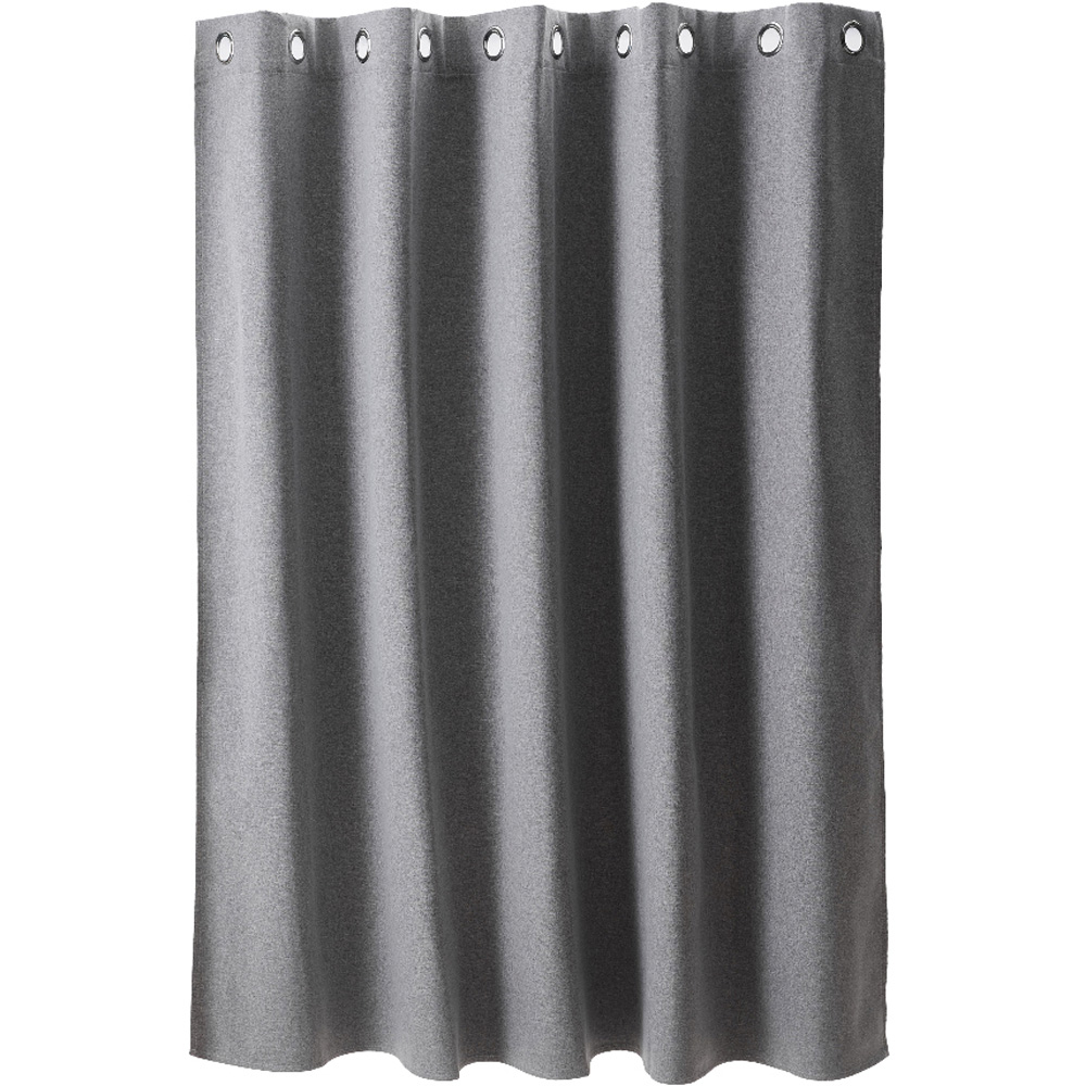 Living and Home Solid Grey Blackout Chenille Curtains 168 x 137cm Image 2