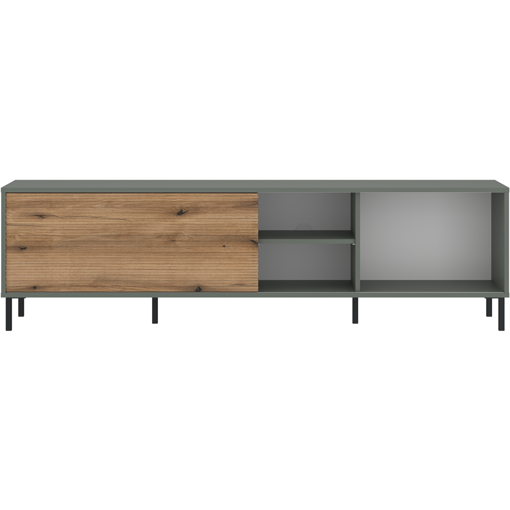 Furniture To Go Darwin Single Sliding Door Green TV Cabinet Image 3