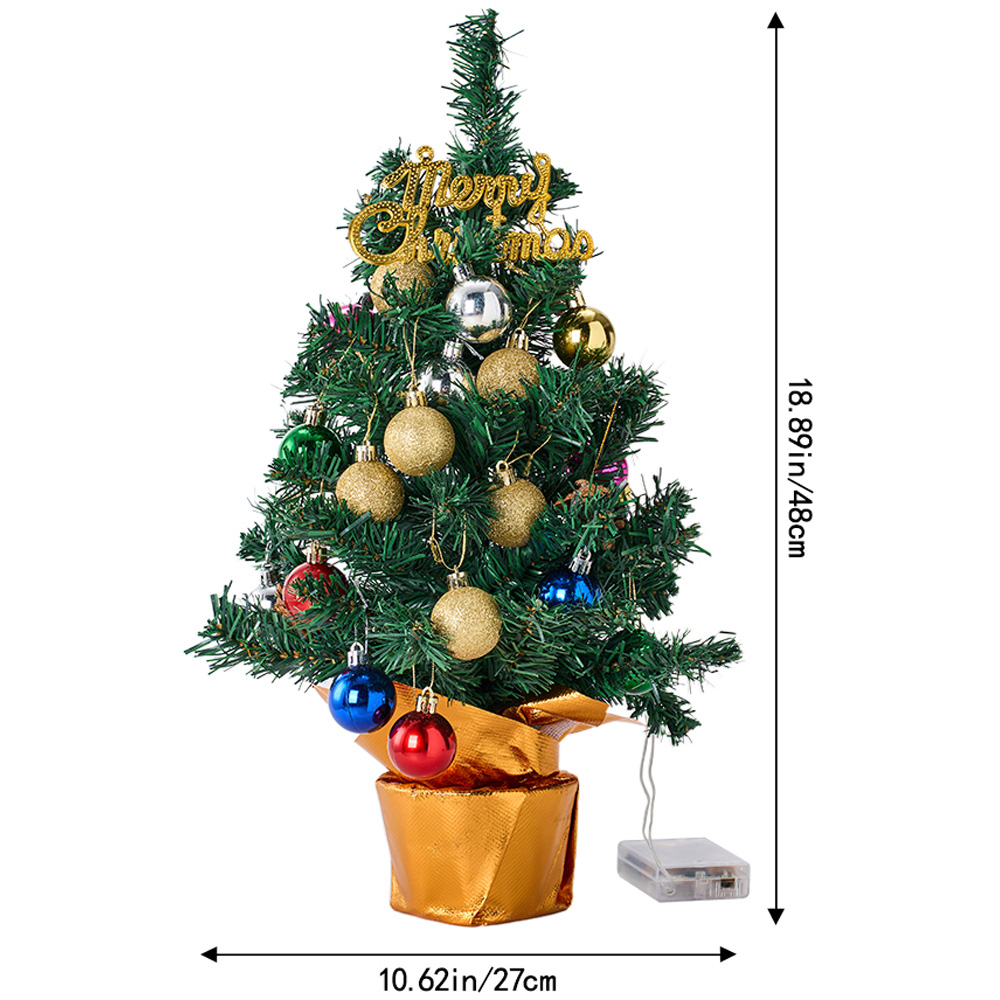 Living and Home Baubles Pinecones and Golden Base Mini Artificial Christmas Tree 1.7ft Image 8
