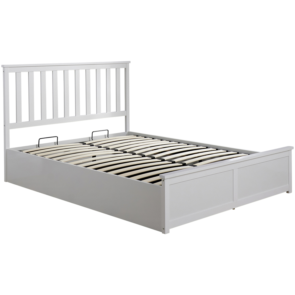 Home Source Florida King Size White Wood Ottoman Bed Image 2