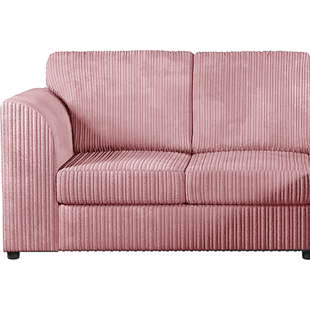 Luxor 4 Seater Pink Jumbo Cord Full Back Right Hand L Shape Corner Sofa Image 4